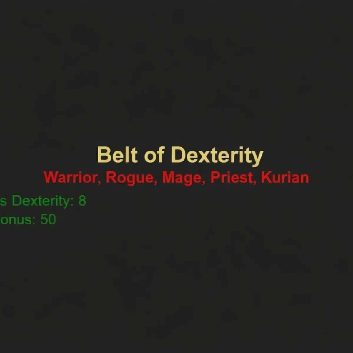 Belt of Dexterity - Hızlı Teslimat
