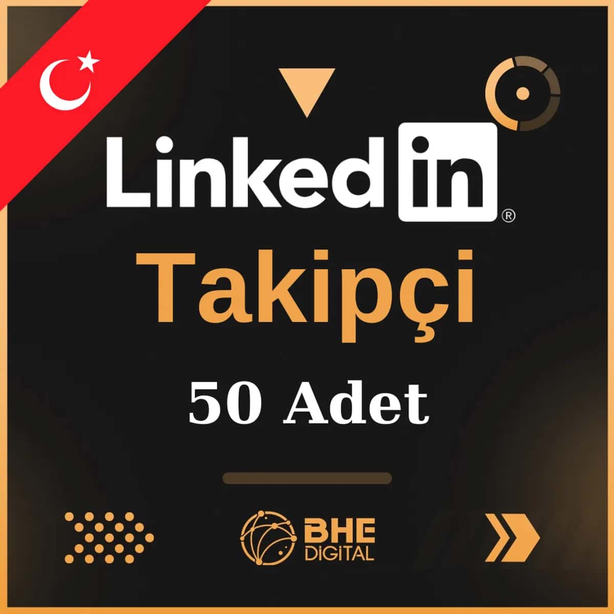 50 Adet Türk  Takipçi Linkedin