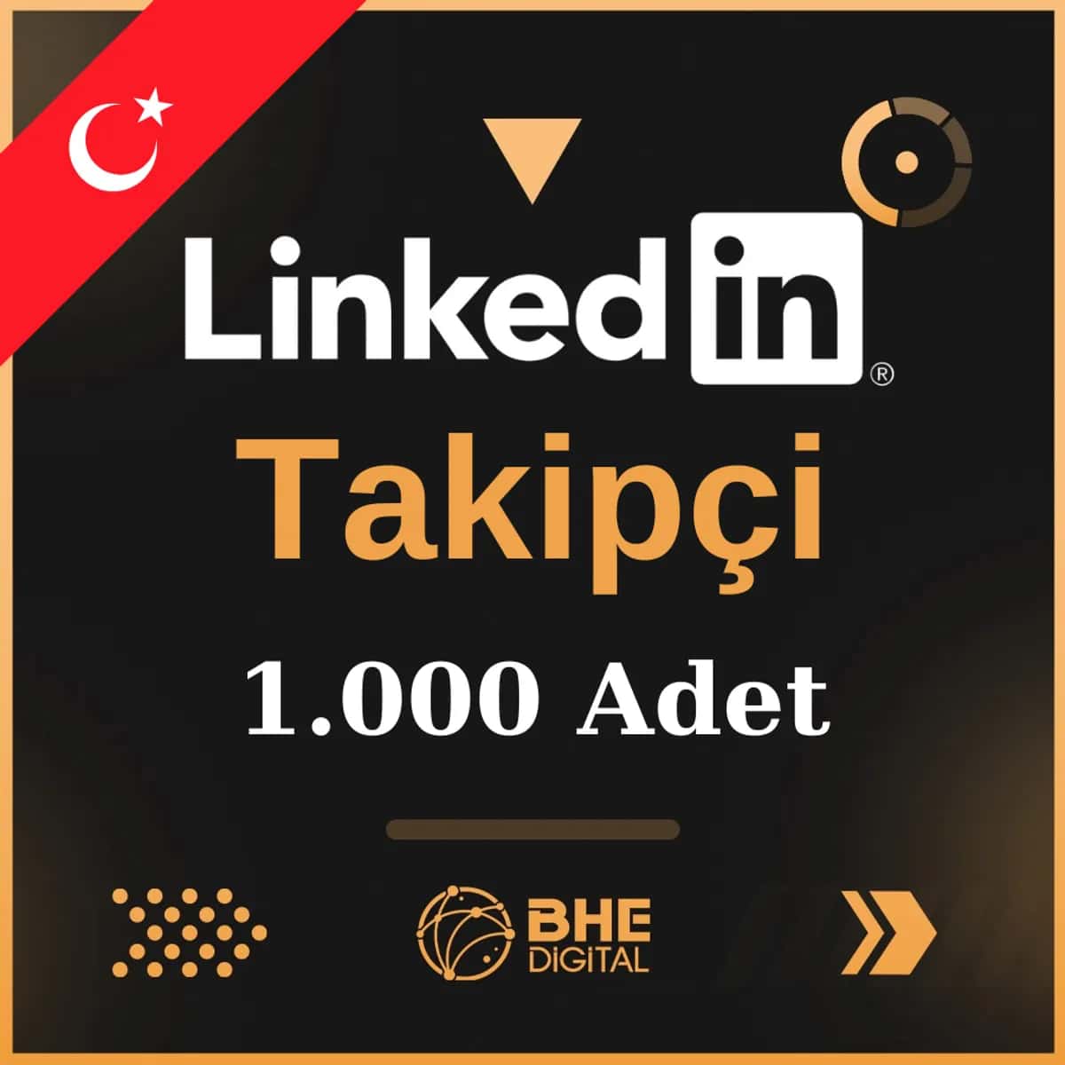 1.000 Adet Türk  Takipçi Linkedin