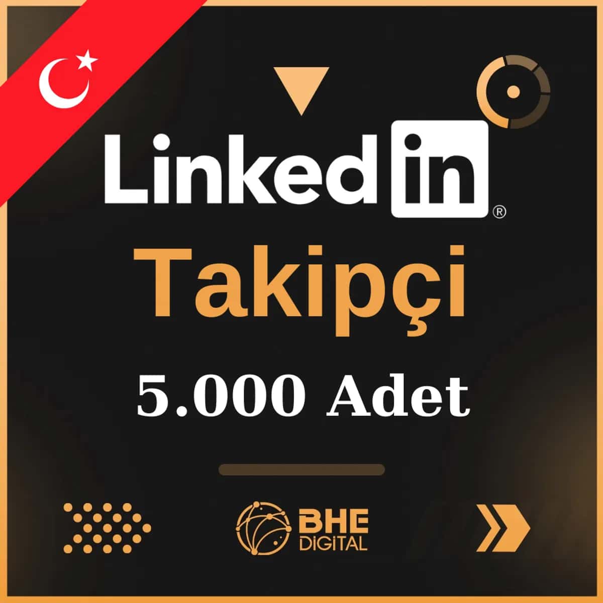 5.000 Adet Türk  Takipçi Linkedin