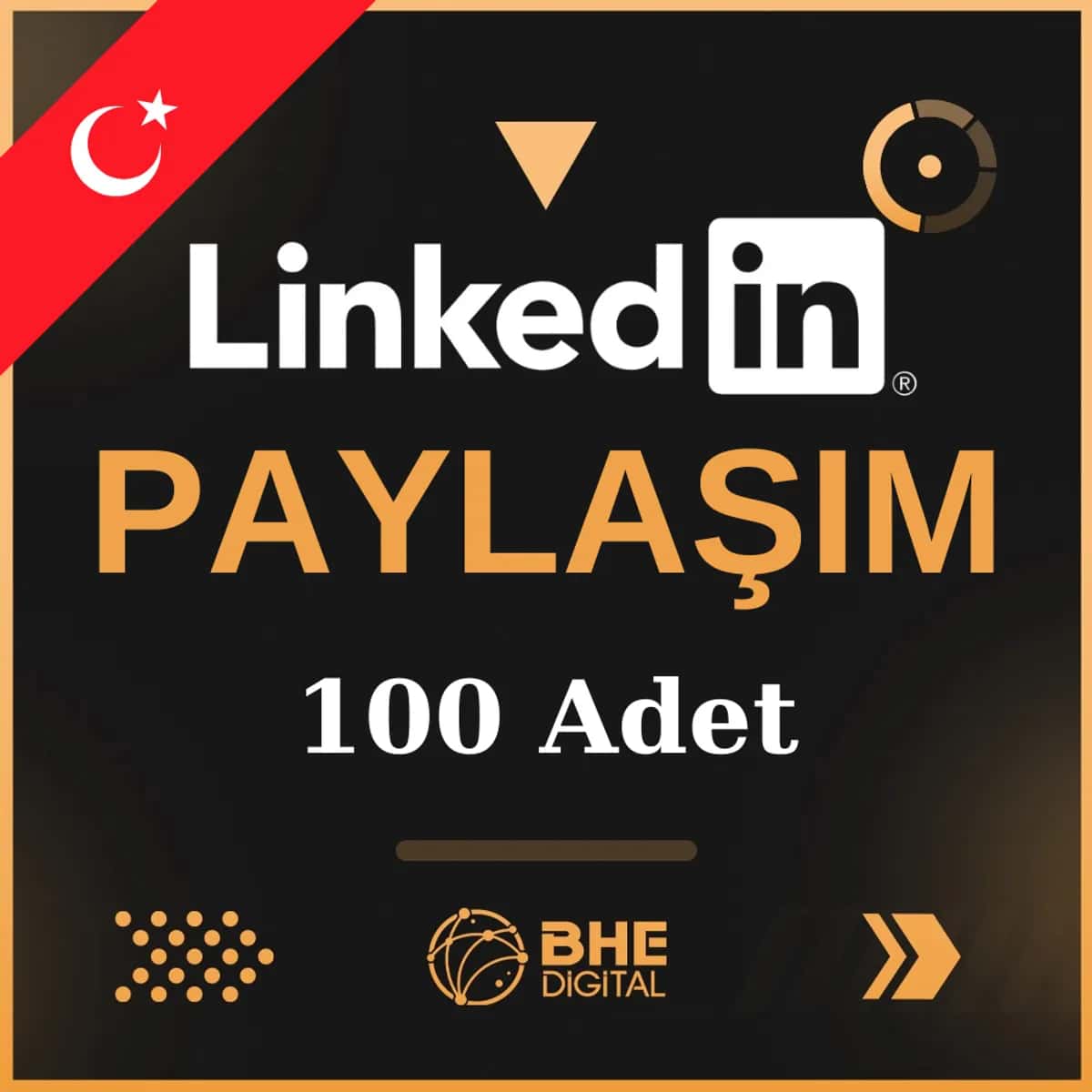 100 Adet Kaliteli Paylaşım  Linkedin