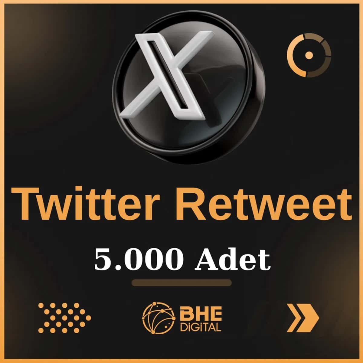 X (Twitter) 5.000 Adet Retweet