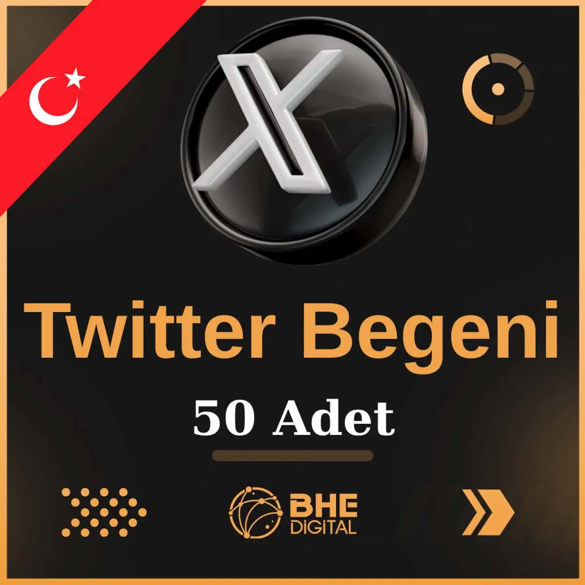 X (Twitter) 50 Adet Türk Beğeni