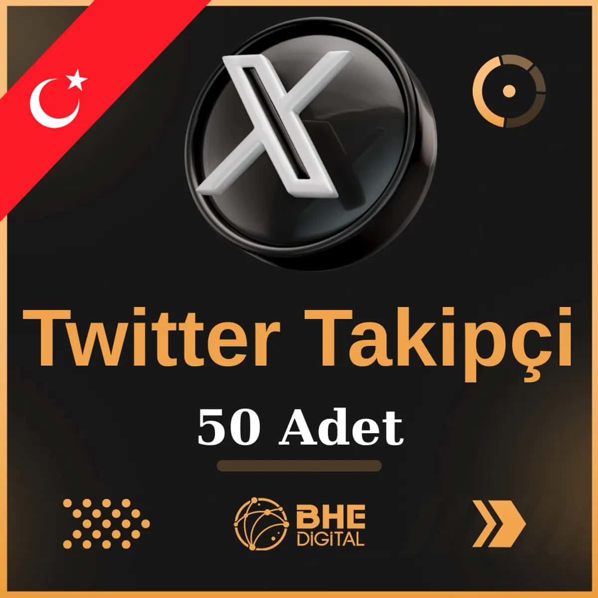 X (Twitter) 50 Adet Türk Takipçi