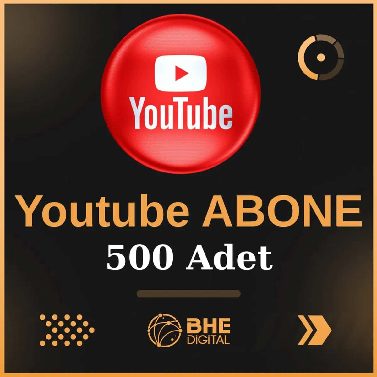 Youtube 500 Adet Kaliteli Abone