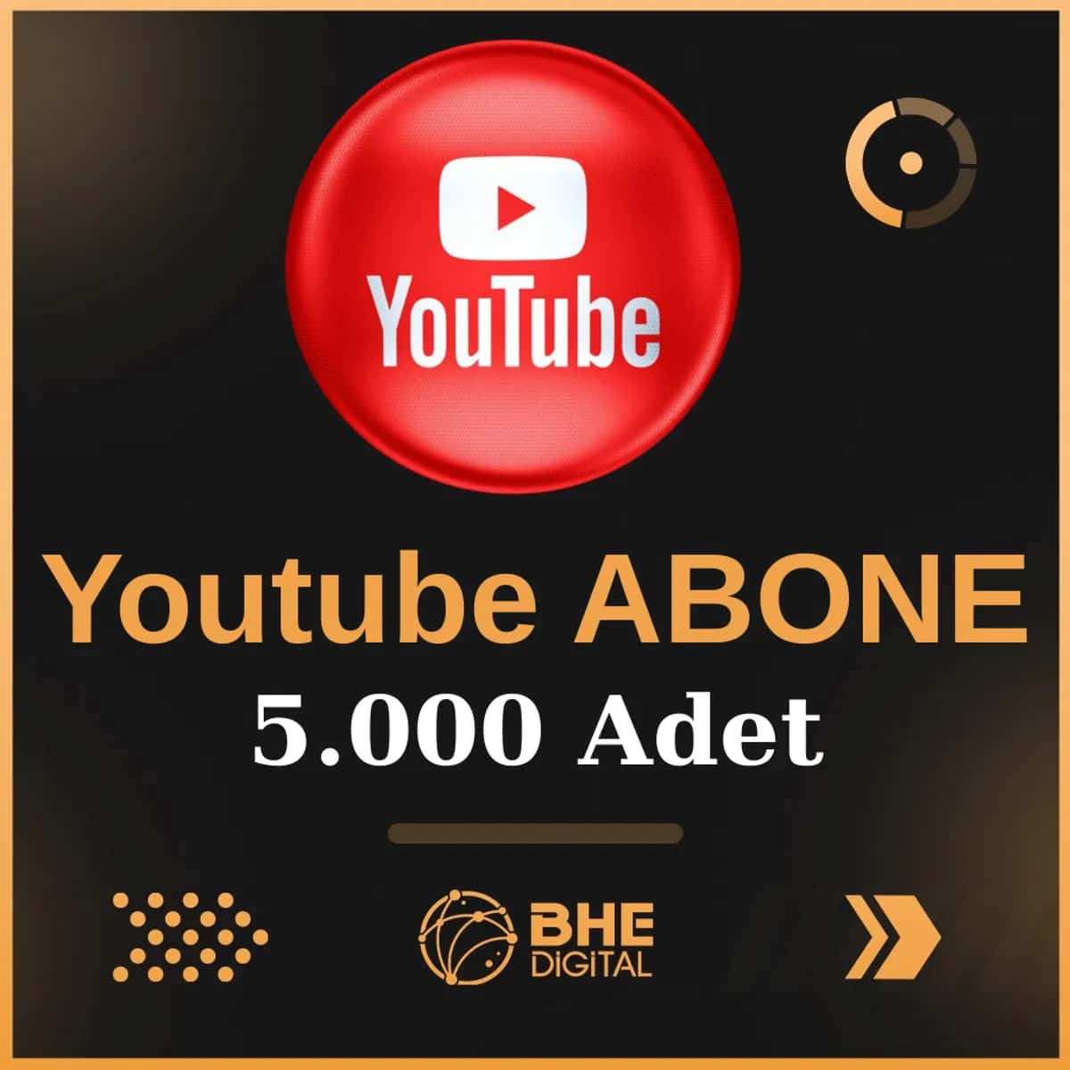 Youtube 5.000 Adet Kaliteli Abone