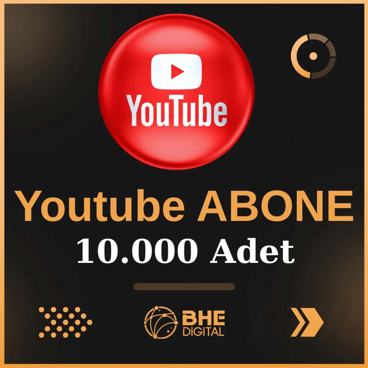 Youtube 10.000 Adet Kaliteli Abone